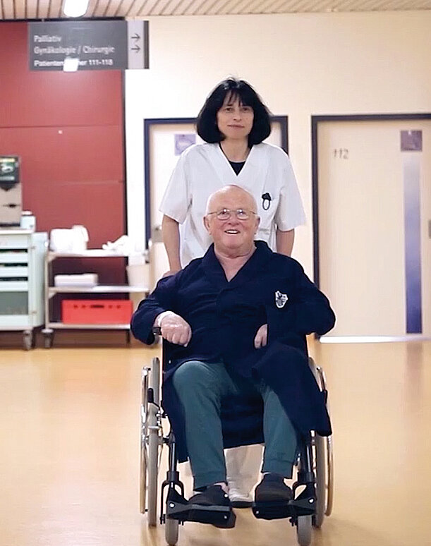 Geriatrische frührehabilitative Komplextherapie (GKT) am Klinikum Landau-SÜW, Patient wird verlegt
